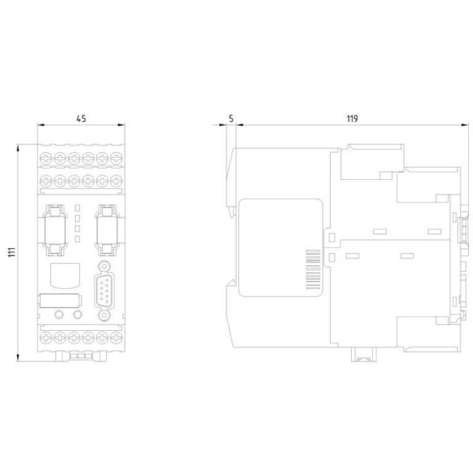 Moduł komunikacyjny do 3RK3 DP‑INTERFACE 12 kBIT/s RS 485 3RK3511‑1BA10 - obrazek 2