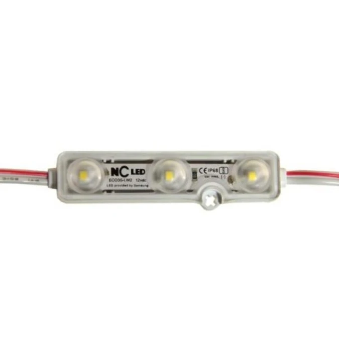 Moduł LED 3×2835 IP68 4000K 1W NC Lens Samsung