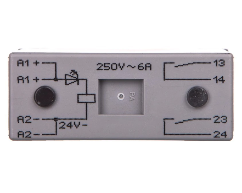 Moduł przekaźnikowy 20mm 24V DC 2z 286‑328 /1szt./ - obrazek 2