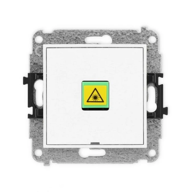 MINI Mechanizm gniazda światłowodowego/optycznego pojedynczego, bez pola opisowego biały mat 25MGOPBO‑1 - obrazek 1
