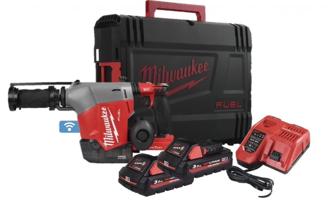 Młotowiertarka z wbudowanym odsysaczem pyłu M18 FUEL 16 mm SDS‑PLUS