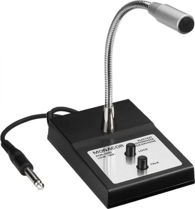 Mikrofon pulpitowy PA, na gęsiej szyi. Elektretowy ECM‑200 - obrazek 1