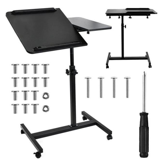 Mobilne biurko/stand na laptop Maclean, czarne, regulacja wysokośc 59‑89cm, max. 30kg , MC‑121 B