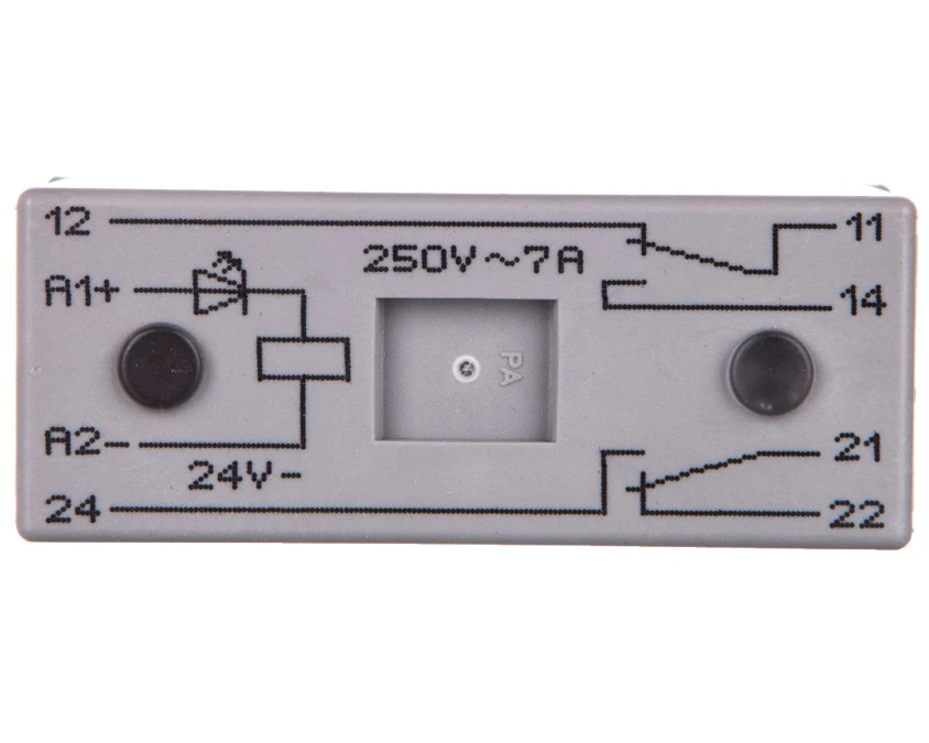 Moduł przekaźnikowy 20mm 24V DC 2p 286‑312 /1szt./ - obrazek 2