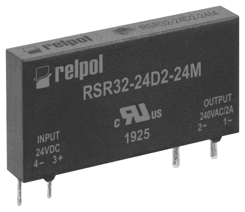 Miniaturowy przekaźnik półprzewodnikowy jednofazowy załączany w zerze240V AC DC 24 v AC1 2A/240V RSR32‑24D2‑24M 2616018 - obrazek 2