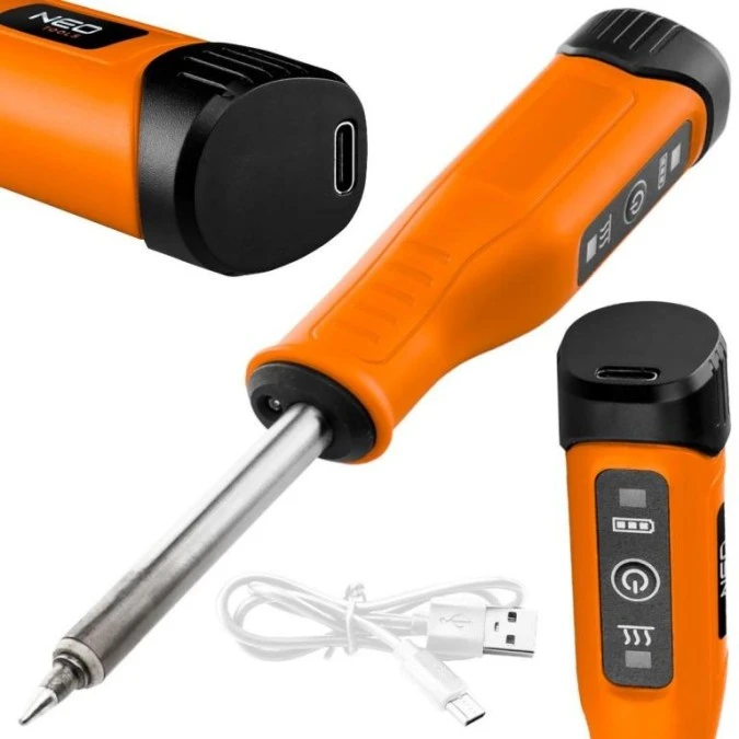 Mobilna bezprzewodowa lutownica 4V 450C USB 19‑250 NEO