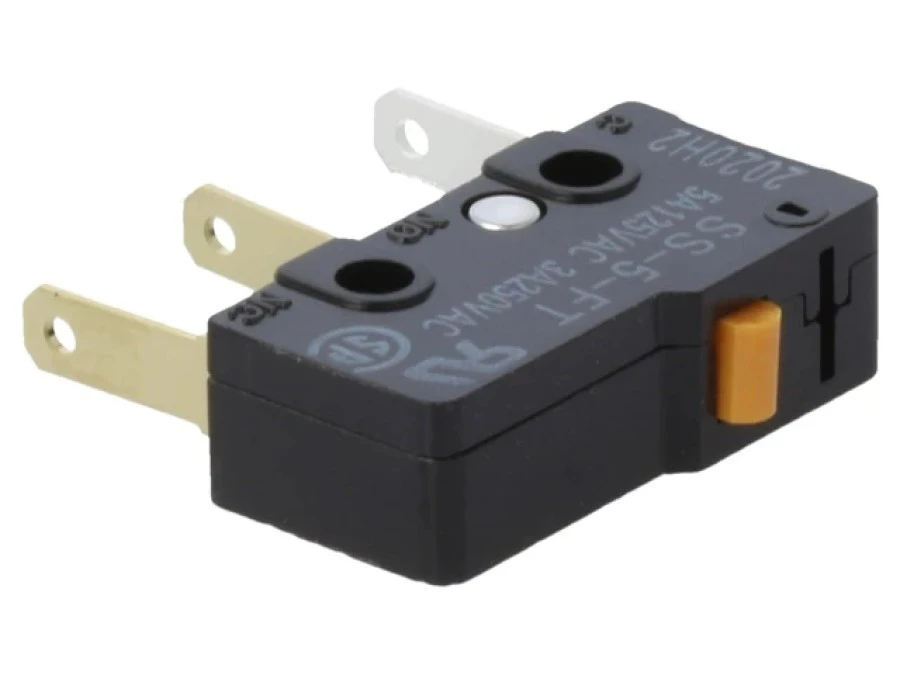 Mikroprzełącznik SNAP ACTION bez dźwigni SPDT 3A/250VAC IP40 SS5FT SS‑5‑FT - obrazek 1
