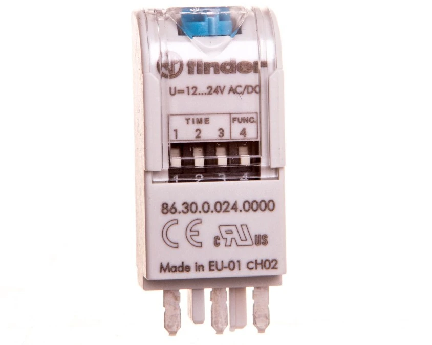 Moduł czasowy dwufunkcyjny 12‑24V AC/DC do gniazd przekaźnikowych F86‑30‑0‑024‑0000 - obrazek 1