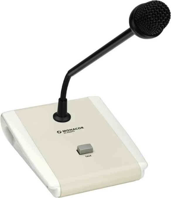 Mikrofon pulpitowy PA‑5000PTT PA (push‑to‑talk), współpracujący z PA‑5240, PA‑5480 oraz innymi wzmacniaczami
