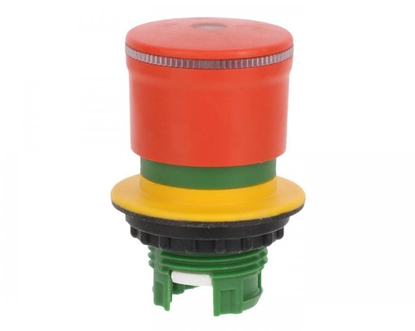 Miniaturowy przycisk bezpieczeństwa 30mm do otworu 22mm pierścień podświetlany odblokowanie przez pociągnięcie M22‑PVL30 - obrazek 1