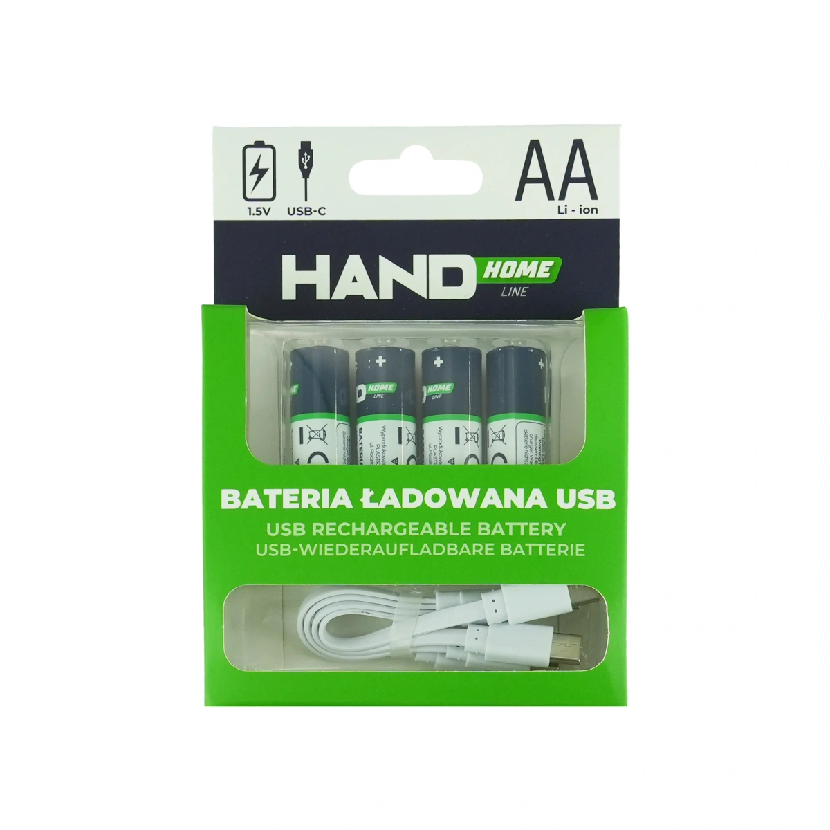 Bateria ładowana Plastrol Hand Home AA/USB-C/2600/4B W-00534 - obrazek 1
