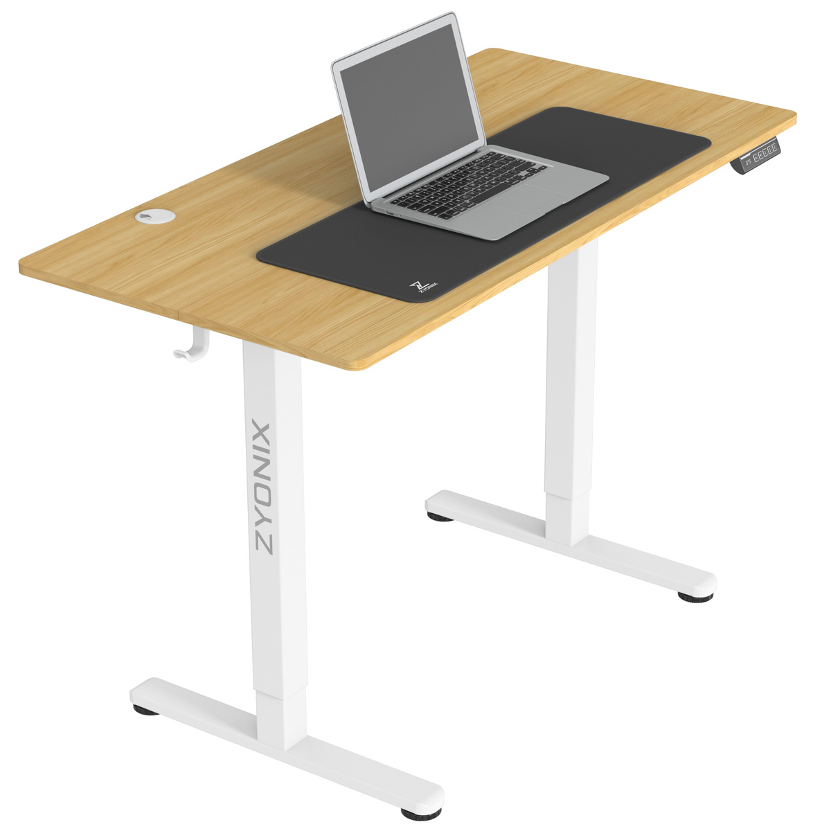 Biurko elektryczne 120×60 cm Zyonix TEVON White Light Oak