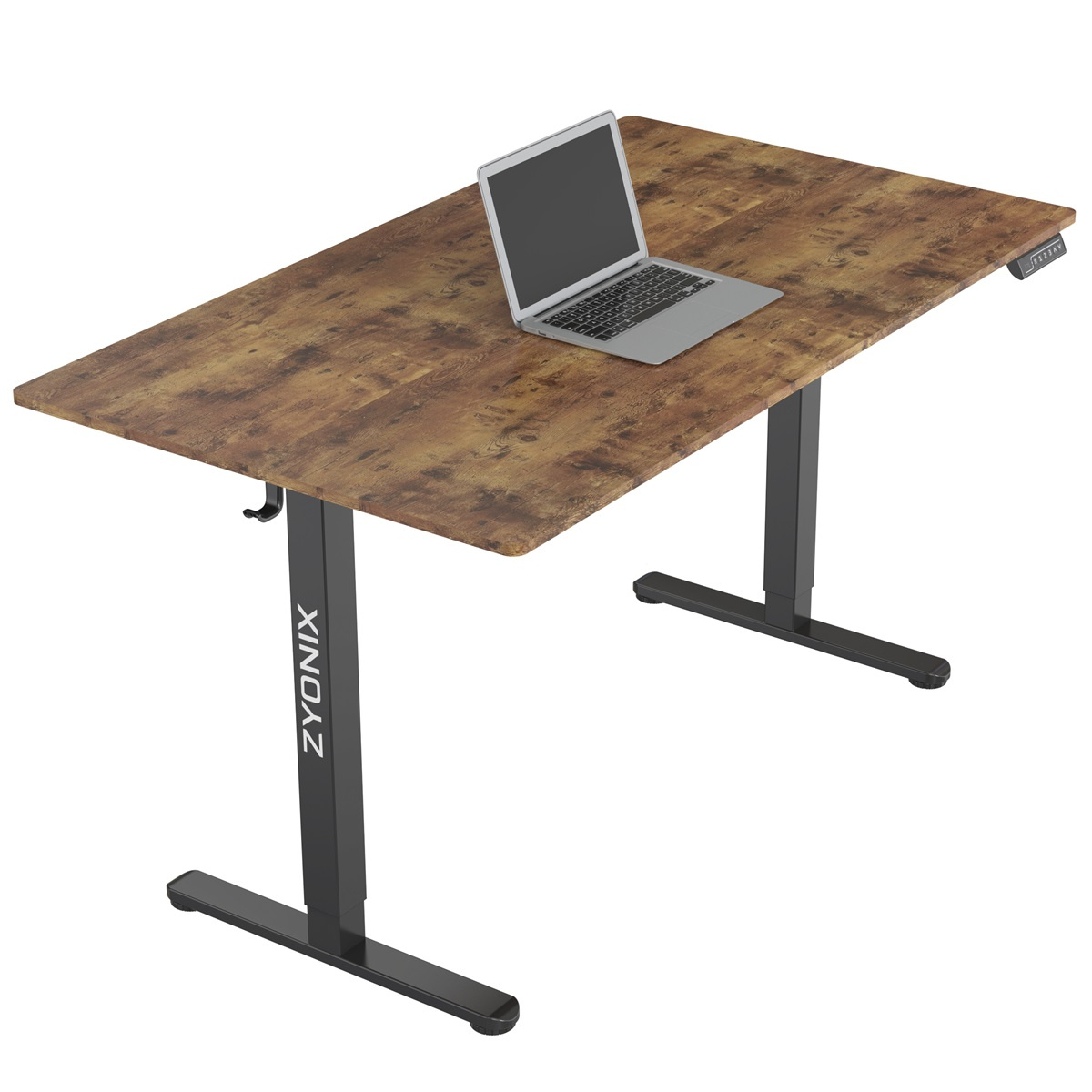 Biurko elektryczne 140×80 cm Zyonix AXIS Black Rustical Oak
