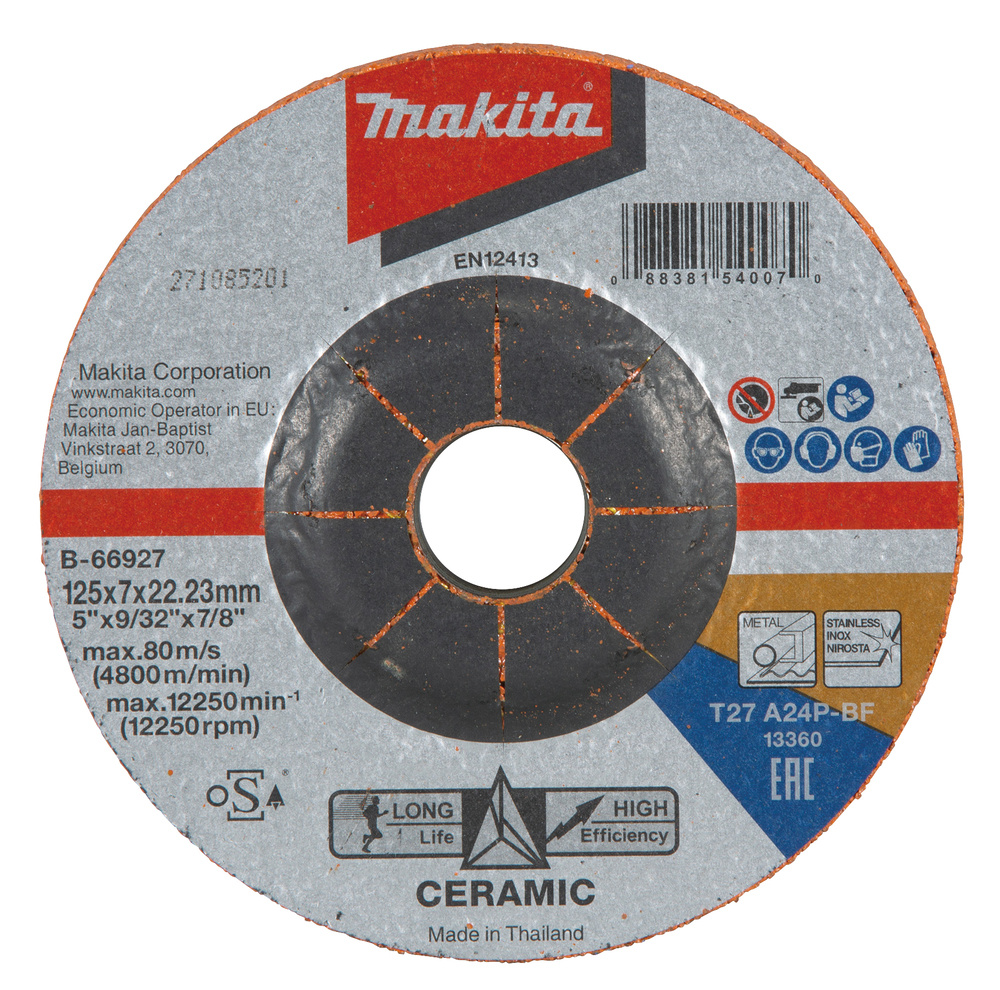 Korundowa tarcza do szlifowania INOX Makita B-66927