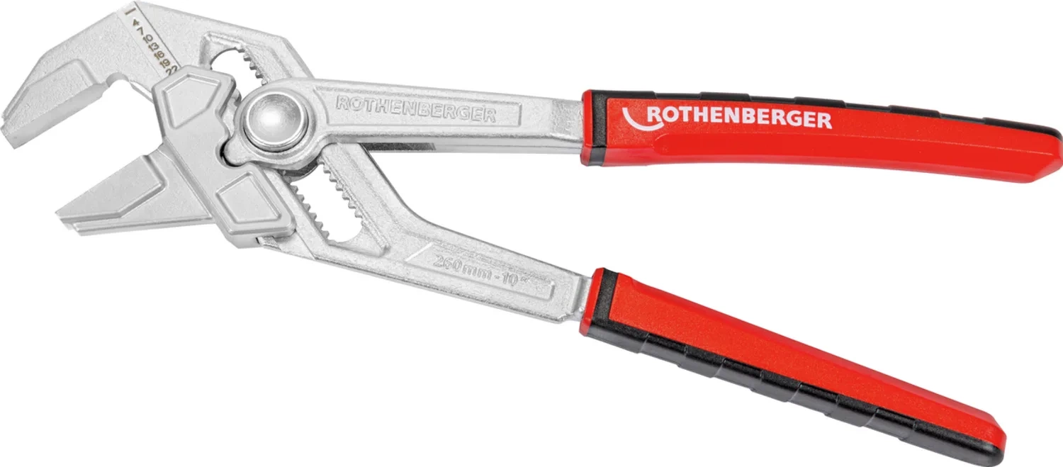 Szczypce nastawne Rothenberger ROFAST 10″ z 3 parami szczęk ochronnych