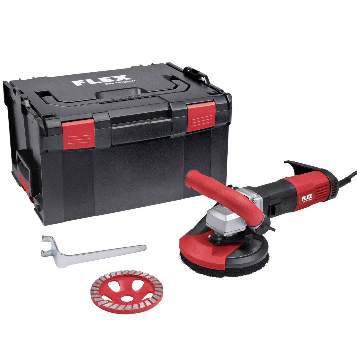 Szlifierka do betonu Flex LDE 16-8 125 R, Kit Turbo-Jet II