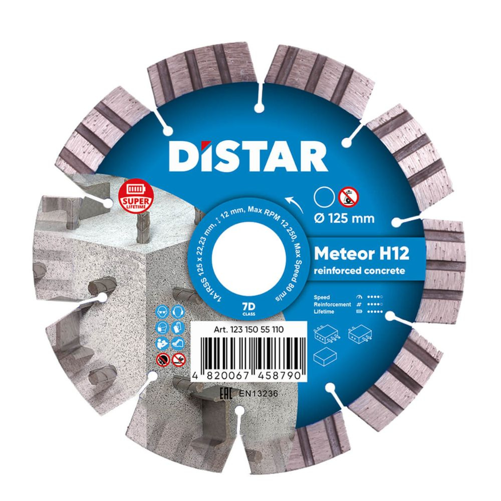 Tarcza diamentowa Meteor H12 125x2,2/1,3x12x22,23-10 Distar 12315055110 - obrazek 1
