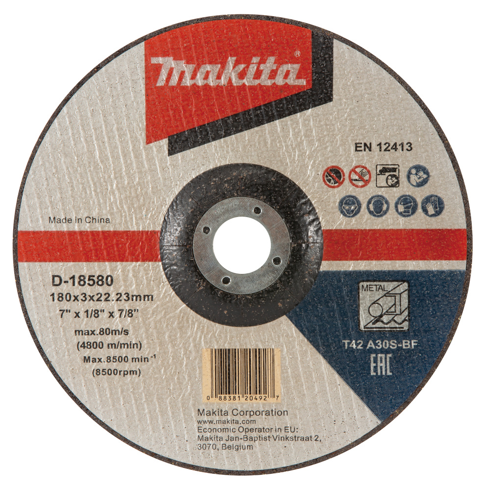 Tarcza tnąca Makita 180x3x22,23mm A30S D-18580