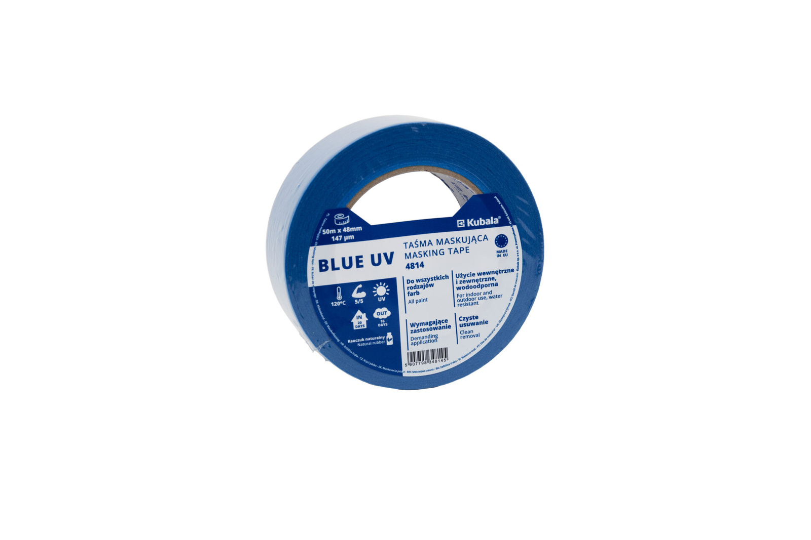 Taśma maskująca Kubala BLUE UV 48 mm x 50 m,147 µm 4814