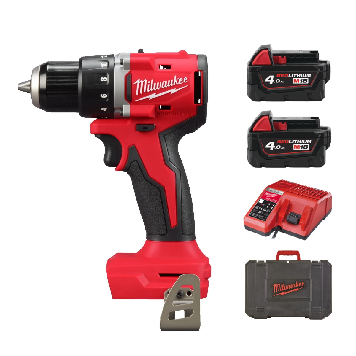 Wiertarko-wkrętarka Milwaukee M18 BLDDRC-402C - obrazek 1