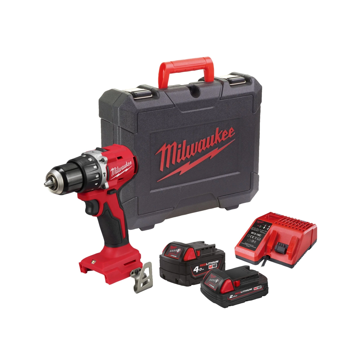 Wiertarko-wkrętarka Milwaukee M18 BLPDRC-402C - obrazek 1