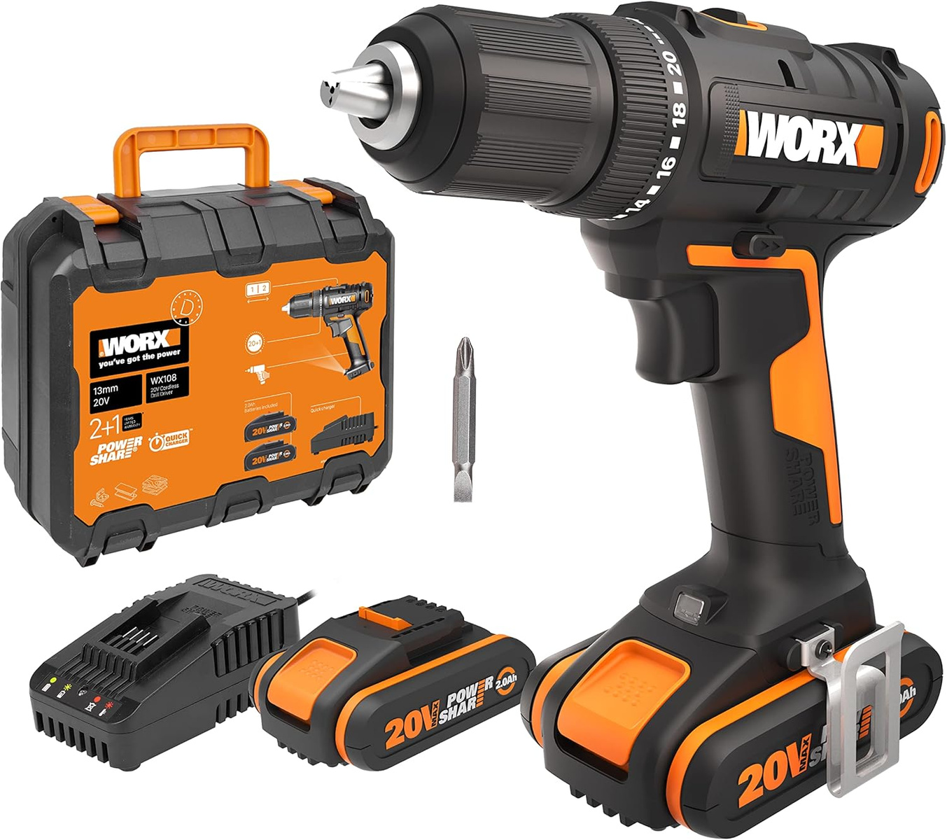 Wiertarko-wkrętarka Worx WX108 - obrazek 1