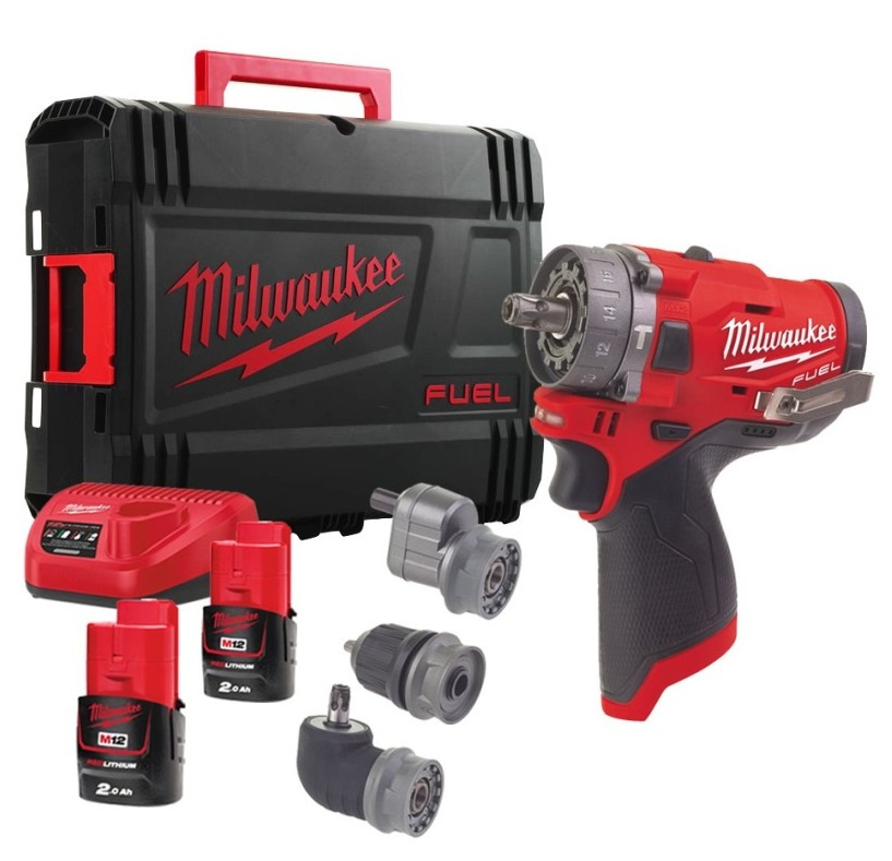 Wiertarko-wkrętarka z udarem Milwaukee M12 FPDXKIT-202X - obrazek 1