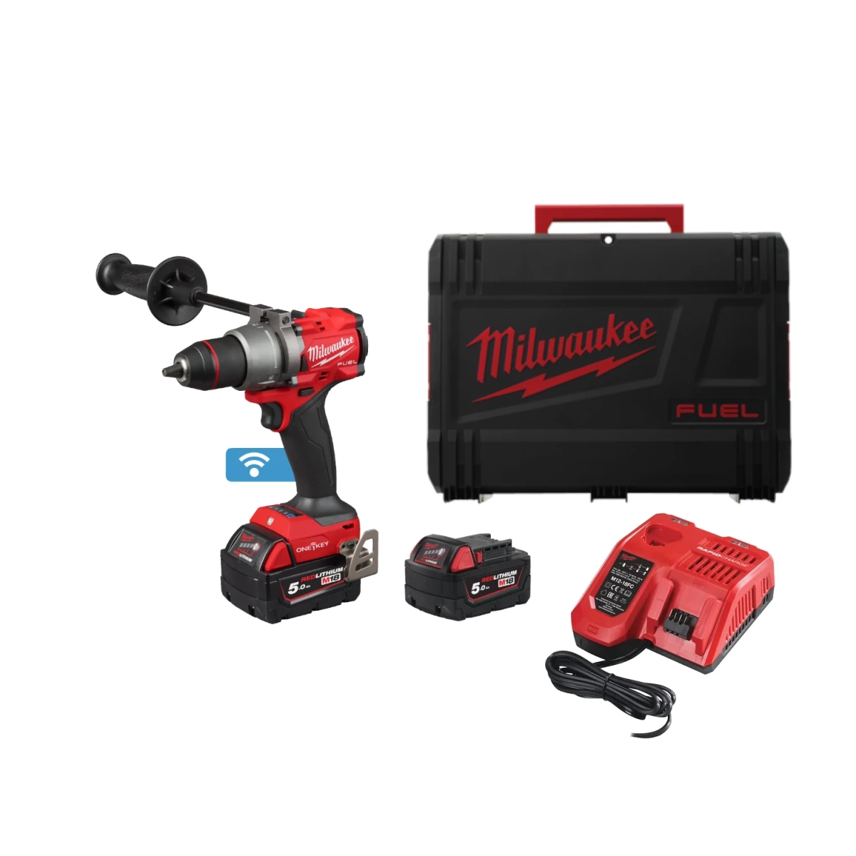 Wiertarko-wkrętarka z udarem Milwaukee M18 ONEPD3-502X - obrazek 1
