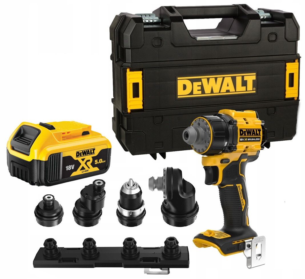 Wkrętarka Dewalt DCD803 z wymiennymi głowicami, akumulatorem i walizką - obrazek 1