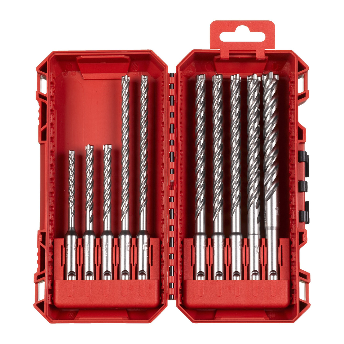 Zestaw 10 szt. wierteł do betonu 5-12mm Milwaukee SDS-Plus MX4 4932500062 - obrazek 1