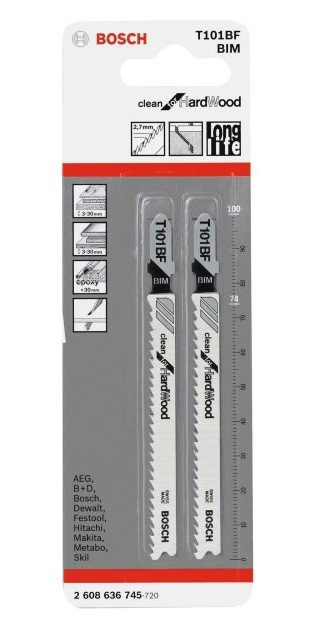 Zestaw 2 szt. brzeszczotów Bosch T101BF 2PC - obrazek 1