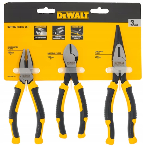 Zestaw 3 szt. szczypiec Dewalt DWHT82813-0
