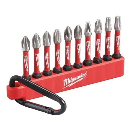 Zestaw bitów udarowych Milwaukee SHOCKWAVE™ Impact Duty 10 szt. + karabińczyk - obrazek 1