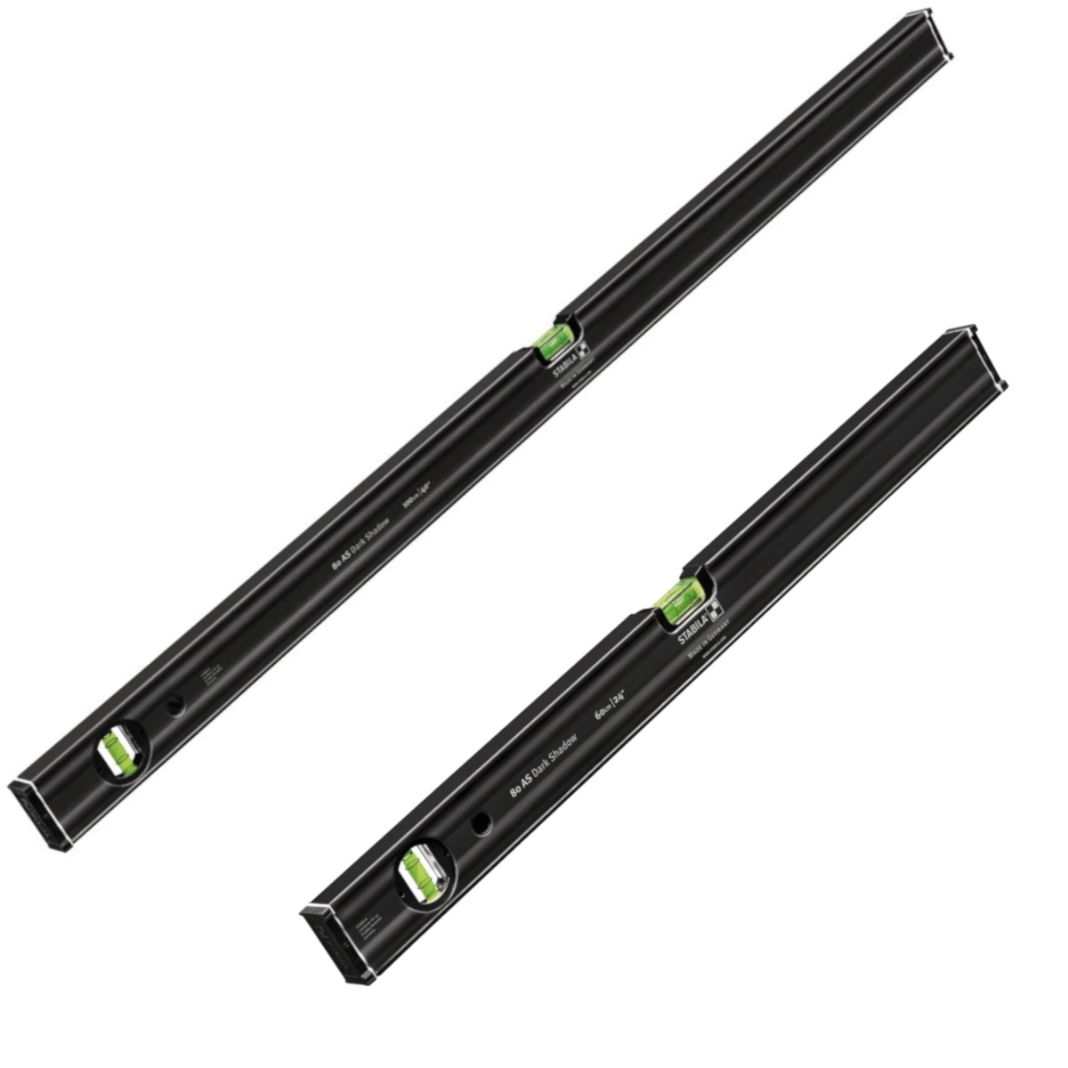 Zestaw poziomic 60cm i 100cm Stabila TYP 80AS Dark Shadow SA20031