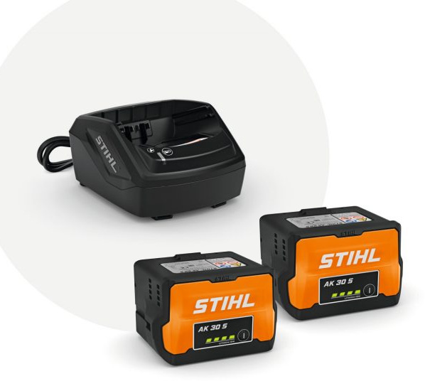 Zestaw zasilający Stihl 2x akumulator AK30S + ładowarka AL101 - obrazek 1