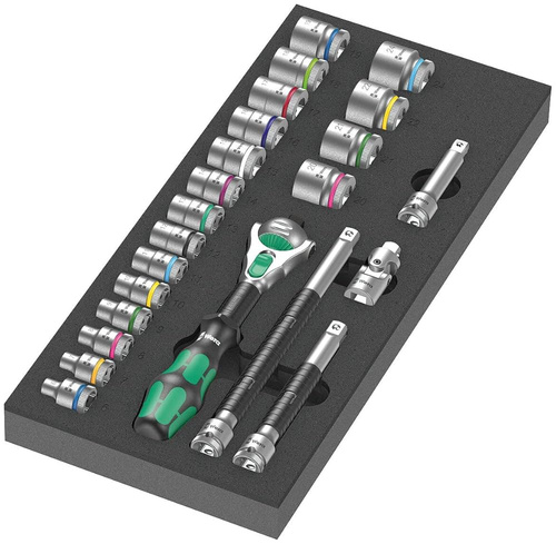 Grzechotka Wera Zyklop Speed 9721, 3/8″ 8000 B, Set 1, 23 części