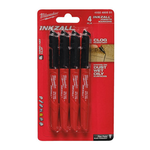Markery czarne 4 szt. Milwaukee 4932480551 - obrazek 1