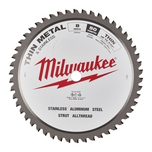 Tarcza pilarska Milwaukee 203x15,87 mm 50 zębów 48404520 - obrazek 1