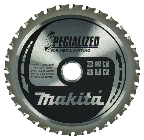 Tarcza tnąca do metalu 150 x 20 mm, 32 Z Makita B-47036 - obrazek 1