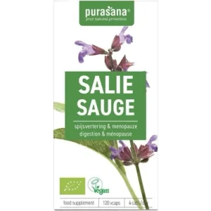 Purasana Szałwia Wegańska Bio 120 Kapsułek Purasana Szałwia Wegańska Bio 120 Kapsułek