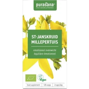 Purasana Dziurawiec Zwyczajny – Wegański Bio – 120 Kapsułek Purasana Dziurawiec Zwyczajny – Wegański Bio – 120 Kapsułek