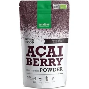 Proszek z jagód Acai, wegański, bio, 100 gram Proszek z jagód Acai, wegański, bio, 100 gram