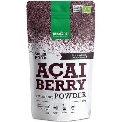 Proszek z jagód Acai, wegański, bio, 100 gram Proszek z jagód Acai, wegański, bio, 100 gram