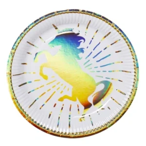 Talerzyki Jednorożec 23cm 10szt 50010 złote unicorn urodziny przyjęcie Talerzyki Jednorożec 23cm 10szt 50010 złote unicorn urodziny przyjęcie