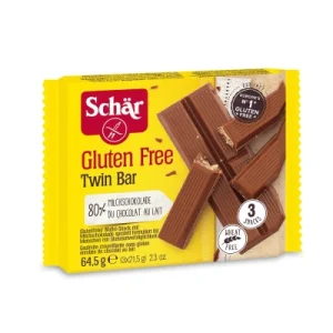 TWIN BAR WAFELKI W CZEKOLADZIE BEZGLUTENOWE 3 x 21,5 g SCHAR TWIN BAR WAFELKI W CZEKOLADZIE BEZGLUTENOWE 3 x 21,5 g SCHAR