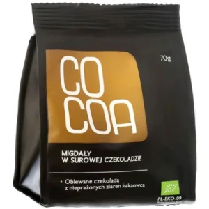 Cocoa Migdały w surowej czekoladzie BIO 70g Cocoa Migdały w surowej czekoladzie BIO 70g