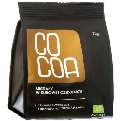 Cocoa Migdały w surowej czekoladzie BIO 70g - obrazek 1
