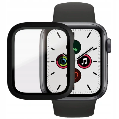 Szkło antybakteryjne + etui Panzerglass Full Body do Apple Watch SE / 6 5 4 (40 mm), czarna ramka - obrazek 1