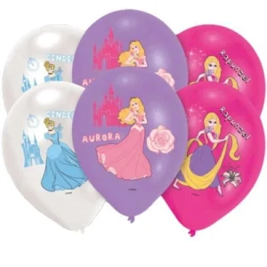Balony, Księżniczki Disneya, mix, 11′, 6 sztuk Balony, Księżniczki Disneya, mix, 11′, 6 sztuk
