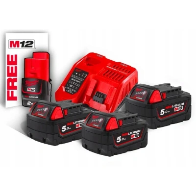 MILWAUKEE M12 , M18 Akumulator zastępczy, wkrętak akumulatorowy 12, 18V 1 x 2.0, 3 5.0Ah